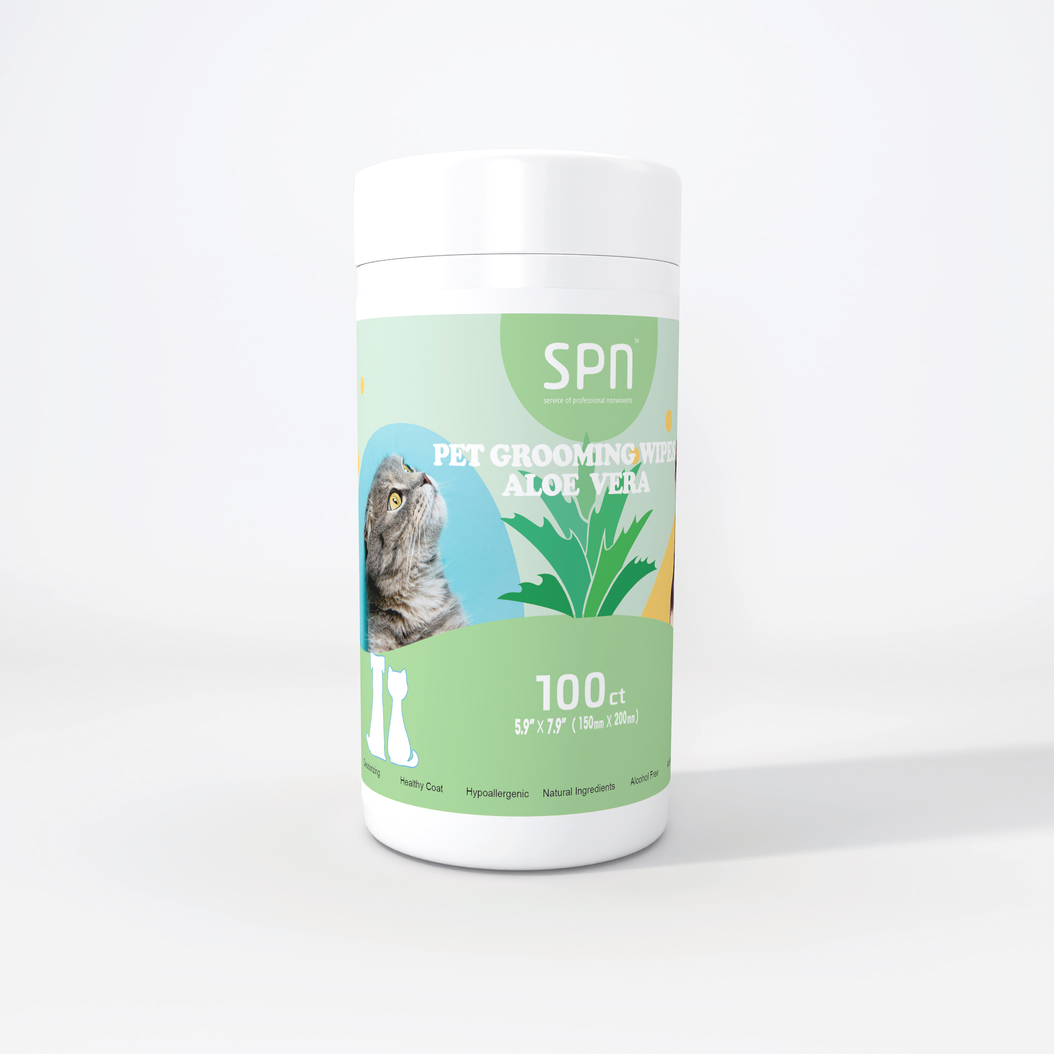 免冲洗宠物清洁湿巾适用于狗和猫清洁泪痕护理宠物湿巾