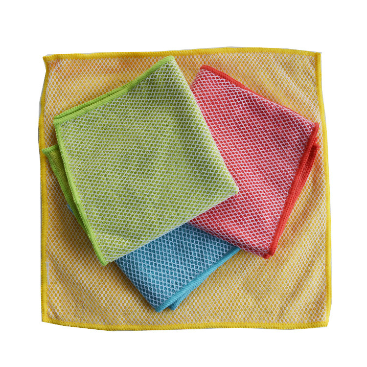 Malla de nailon para fregar, pa&ntilde;o de cocina de microfibra, toalla limpia para cocina